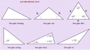 Diện tích các hình tam giác