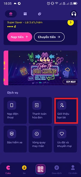 Cách lấy link chia sẻ mã kiếm tiền với app CAKE