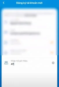 Nhập mã giới thiệu VNPAY là AT