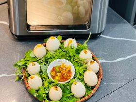 Hướng dẫn làm trứng gà nướng bằng nồi chiên không dầu