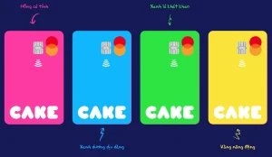 Thẻ cake vpbank cho phép chọn màu theo sở thích