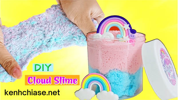 Cách làm Slime đám mây xốp mịn bằng sữa tắm