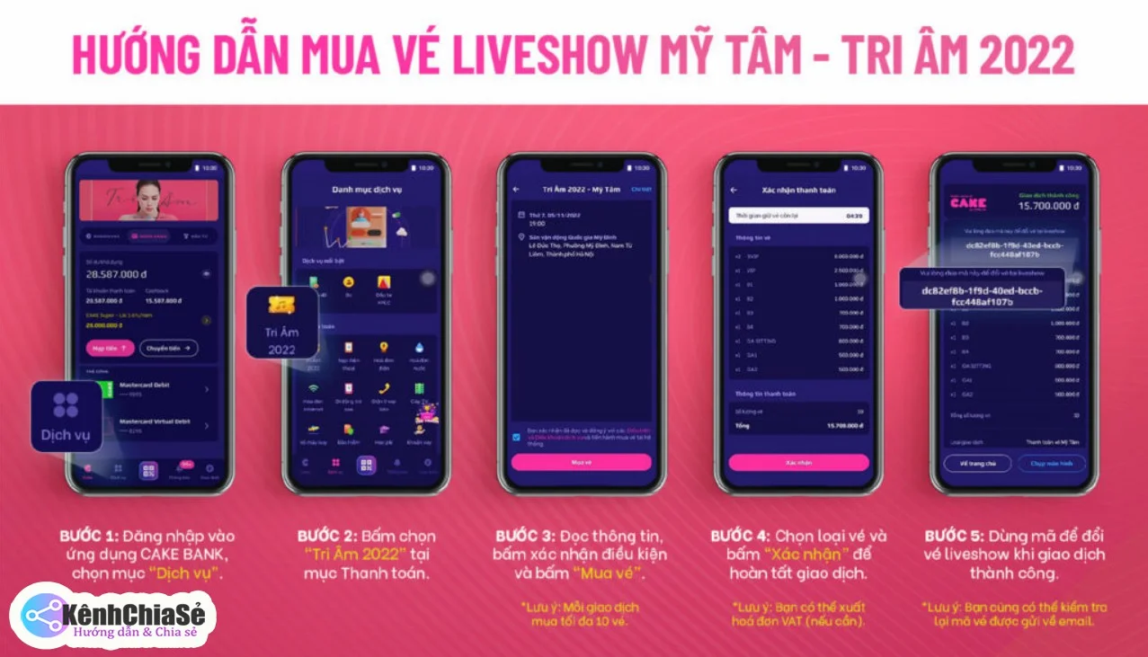 Hướng dẫn mua vé Liveshow Mỹ Tâm Tri Âm 2022