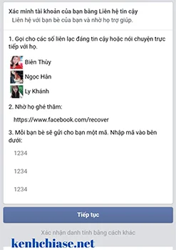 Hack mật khẩu Facebook thủ công "Khôi phục tài khoản từ bạn bè Facebook"